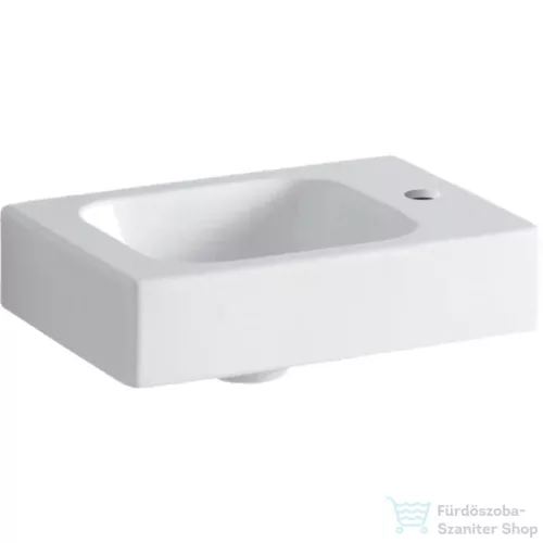 Geberit iCON 38x28 cm-es mosdó jobb oldali csaplyukkal,túlfolyó nélkül,fehér 124736000