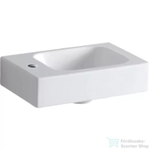 Geberit iCON 38x28 cm-es mosdó bal oldali csaplyukkal,túlfolyó nélkül,fehér 124836000
