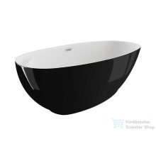   M-Acryl Zen 165x75 cm-es szabadonálló kád, fényes fekete előlappal 12498