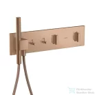 Hansgrohe AXOR SHOWERCOMPOSITION 2 utas termosztátos falsík alatti kád /zuhany csaptelep,szálcsiszolt vörös arany hatású 12571310