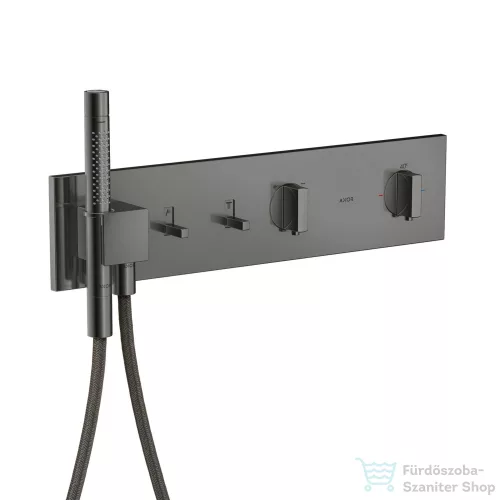 Hansgrohe AXOR SHOWERCOMPOSITION 2 utas termosztátos falsík alatti kád /zuhany csaptelep,polírozott fekete króm 12571330