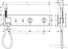 Hansgrohe AXOR SHOWERCOMPOSITION 2 utas termosztátos falsík alatti kád /zuhany csaptelep,polírozott fekete króm 12571330