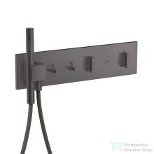   Hansgrohe AXOR SHOWERCOMPOSITION 2 utas termosztátos falsík alatti kád /zuhany csaptelep,szálcsiszolt fekete króm 12571340