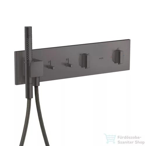 Hansgrohe AXOR SHOWERCOMPOSITION 2 utas termosztátos falsík alatti kád /zuhany csaptelep,szálcsiszolt fekete króm 12571340