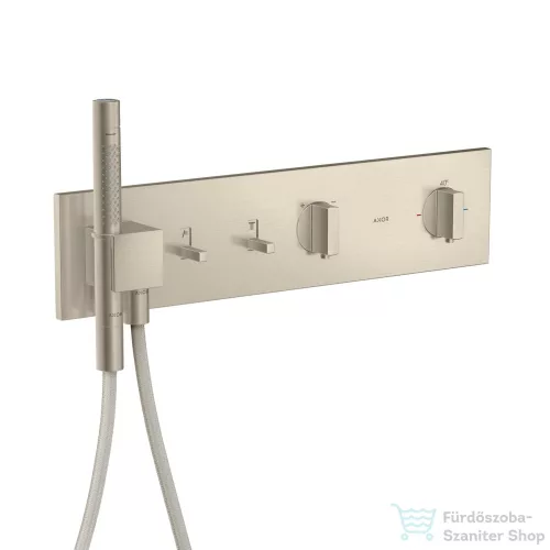 Hansgrohe AXOR SHOWERCOMPOSITION 2 utas termosztátos falsík alatti kád /zuhany csaptelep,szálcsiszolt nikkel 12571820