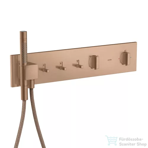 Hansgrohe AXOR SHOWERCOMPOSITION 3 utas termosztátos falsík alatti kád /zuhany csaptelep,szálcsiszolt vörös arany hatású 12572310