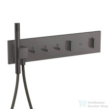   Hansgrohe AXOR SHOWERCOMPOSITION 3 utas termosztátos falsík alatti kád /zuhany csaptelep,szálcsiszolt fekete króm 12572340
