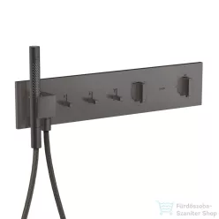   Hansgrohe AXOR SHOWERCOMPOSITION 3 utas termosztátos falsík alatti kád /zuhany csaptelep,szálcsiszolt fekete króm 12572340