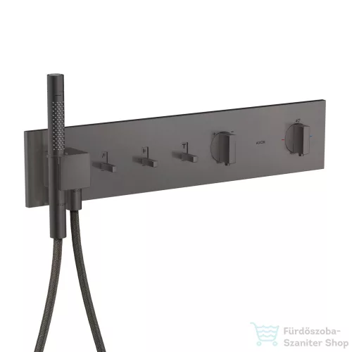Hansgrohe AXOR SHOWERCOMPOSITION 3 utas termosztátos falsík alatti kád /zuhany csaptelep,szálcsiszolt fekete króm 12572340