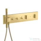 Hansgrohe AXOR SHOWERCOMPOSITION 3 utas termosztátos falsík alatti kád /zuhany csaptelep,szálcsiszolt sárgaréz hatású 12572950