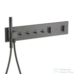   Hansgrohe AXOR SHOWERCOMPOSITION 4 utas termosztátos falsík alatti kád /zuhany csaptelep,polírozott fekete króm 12573330