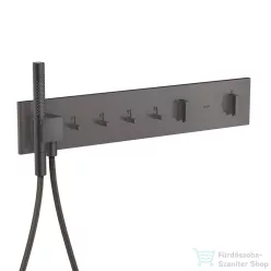   Hansgrohe AXOR SHOWERCOMPOSITION 4 utas termosztátos falsík alatti kád /zuhany csaptelep,szálcsiszolt fekete króm 12573340