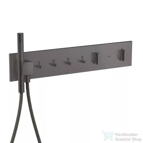 Hansgrohe AXOR SHOWERCOMPOSITION 4 utas termosztátos falsík alatti kád /zuhany csaptelep,szálcsiszolt fekete króm 12573340