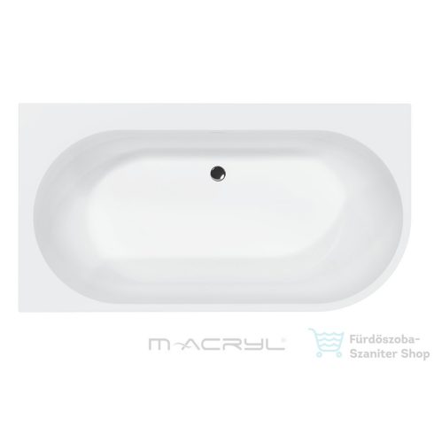 M-Acryl Harmony 159x84 cm-es balos szabadonálló akril kád, fehér 12586