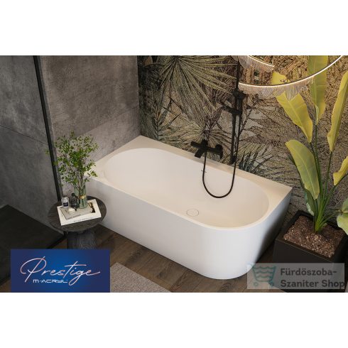 M-Acryl Harmony 159x84 cm-es balos szabadonálló akril kád, fehér 12586