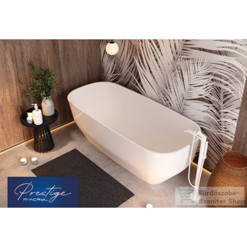 M-Acryl Violet 165x75 cm-es szabadonálló műmárvány kád, fehér 12594