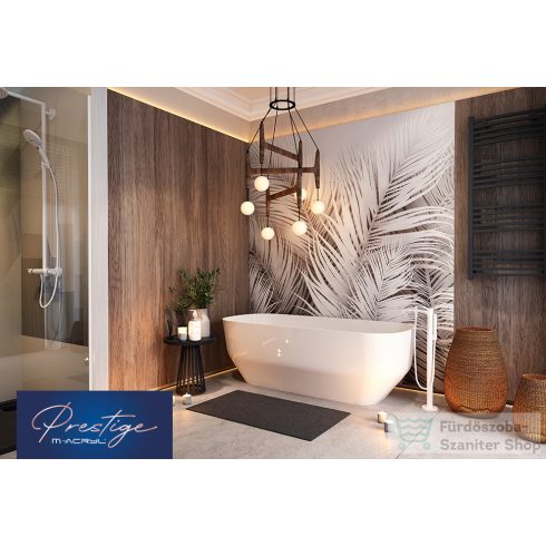 M-Acryl Violet 165x75 cm-es szabadonálló műmárvány kád, fehér 12594