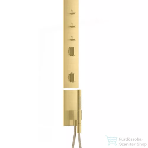Hansgrohe AXOR SHOWERCOMPOSITION termosztátos zuhanyrendszer vállzuhannyal,szálcsiszolt sárgaréz hatású 12595950