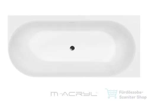 M-Acryl Lily 175x82 cm-es jobbos szabadonálló műmárvány kád, fehér 12598