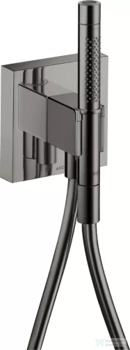 Hansgrohe Axor ShowerCollection Porter gégecső csatlakozós zuhanytartó zuhanyszettel,polírozott fekete króm 12626330