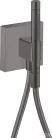 Hansgrohe Axor ShowerCollection Porter gégecső csatlakozós zuhanytartó zuhanyszettel,szálcsiszolt fekete króm 12626340