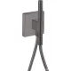 Hansgrohe Axor ShowerCollection Porter gégecső csatlakozós zuhanytartó zuhanyszettel,szálcsiszolt fekete króm 12626340
