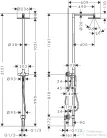 Hansgrohe AXOR Starck Nature kültéri zuhanyrendszer,Csiszolt fekete króm 12670340