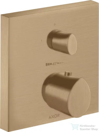 Hansgrohe Axor Starck Organic falsík alatti termosztátos kád/zuhany csaptelep alaptest nélkül, szálcsiszolt bronz 12715140