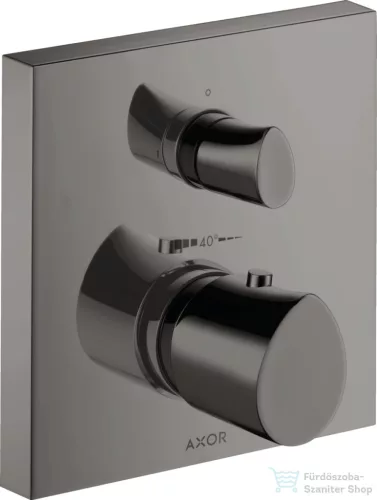 Hansgrohe Axor Starck Organic falsík alatti termosztátos kád/zuhany csaptelep alaptest nélkül, polírozott fekete króm 12715330