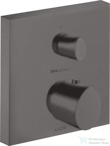 Hansgrohe Axor Starck Organic falsík alatti termosztátos kád/zuhany csaptelep alaptest nélkül, szálcsiszolt fekete króm 12715340