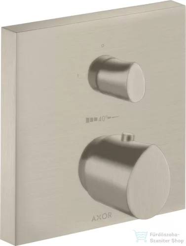 Hansgrohe Axor Starck Organic falsík alatti termosztátos kád/zuhany csaptelep alaptest nélkül, szálcsiszolt nikkel 12715820