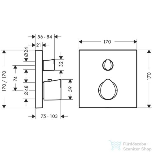 Hansgrohe Axor Starck Organic falsík alatti termosztátos kád/zuhany csaptelep alaptest nélkül, polírozott arany hatású 12715990