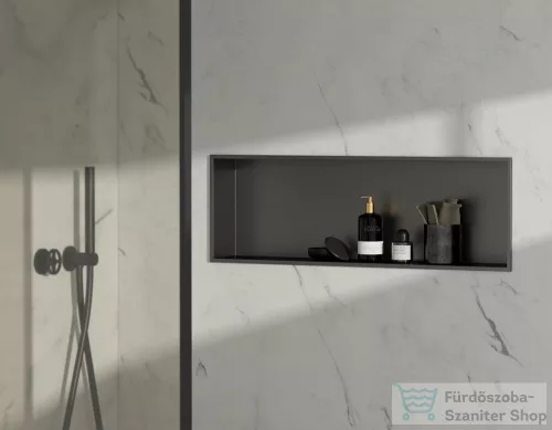 Sapho INSERTA burkolható süllyesztett polc, 800x260mm, antracit (1301-82B)
