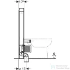 Geberit Monolith szanitermodul álló WC-hez,101 cm,fehér üveg/alumínium 131.002.SI.5