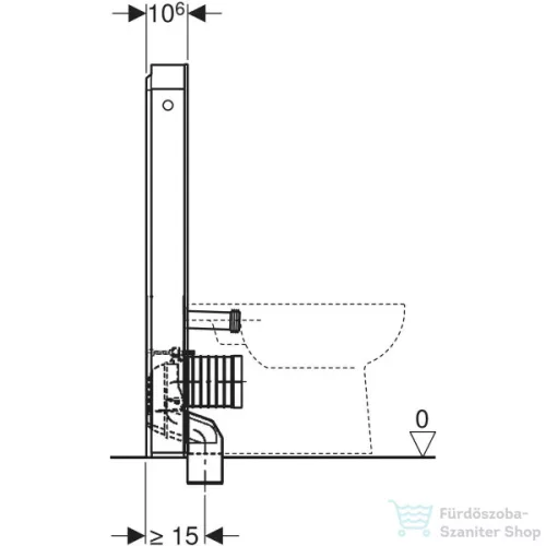 Geberit Monolith szanitermodul álló WC-hez,101 cm,menta üveg/alumínium 131.002.SL.5