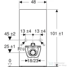 Geberit Monolith szanitermodul fali WC-hez, 101 cm,palahatású kőanyag előlap/alumínium feketekróm 131.021.00.5