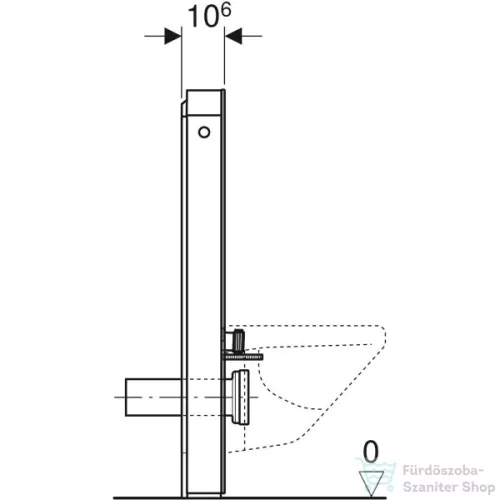 Geberit Monolith szanitermodul fali WC-hez, 101 cm,palahatású kőanyag előlap/alumínium feketekróm 131.021.00.5