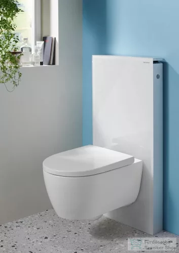 Geberit Monolith szanitermodul fali WC-hez üveg előlappal,101 cm, fehér/alumínium 131.021.SI.5