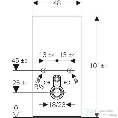 Geberit Monolith szanitermodul fali WC-hez üveg előlappal,101 cm,menta/alumínium 131.021.SL.5