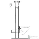 Geberit Monolith szanitermodul fali WC-hez,114 cm,láva üveg/alumínium feketekróm 131.031.JK.5