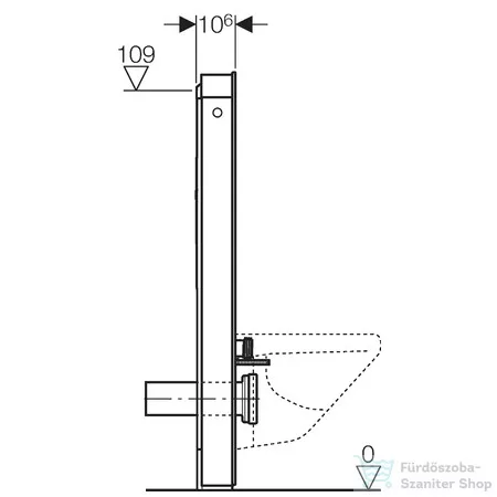 Geberit Monolith szanitermodul fali WC-hez,114 cm,láva üveg/alumínium feketekróm 131.031.JK.5