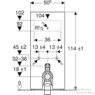 Geberit Monolith szanitermodul álló WC-hez,114 cm,palahatású kőanyag/alumínium feketekróm 131.033.00.5