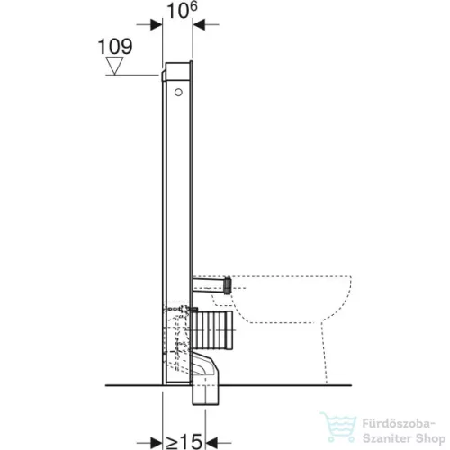 Geberit Monolith szanitermodul álló WC-hez,114 cm,betonhatású kőanyag/alumínium 131.033.JV.5