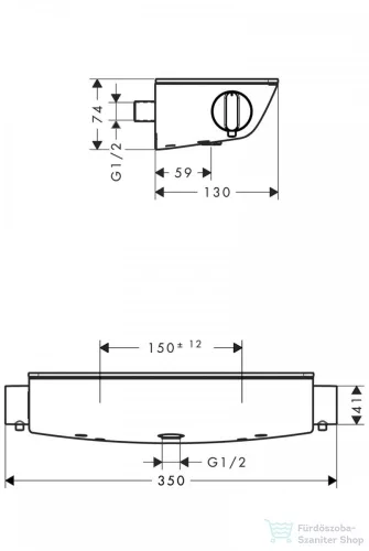 Hansgrohe ECOSTAT Select termosztátos zuhanycsaptelep, króm 13111000