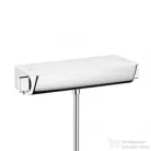 Hansgrohe ECOSTAT Select termosztátos zuhanycsaptelep fehér üveglappal, króm/fehér 13111400