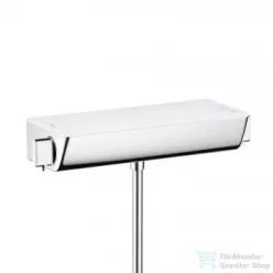  Hansgrohe ECOSTAT Select termosztátos zuhanycsaptelep fehér üveglappal, króm/fehér 13111400