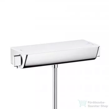 Hansgrohe ECOSTAT Select termosztátos zuhanycsaptelep fehér üveglappal, króm/fehér 13111400