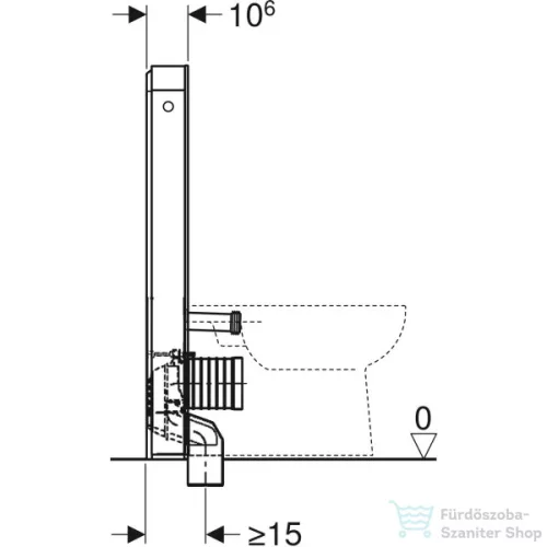 Geberit Monolith Plus szanitermodul álló WC-hez,101 cm,palahatású kőanyag/alumínium feketekróm 131.202.00.7