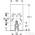 Geberit Monolith Plus szanitermodul álló WC-hez,101 cm,fehér üveg előlap/alumínium 131.202.SI.7