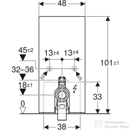 Geberit Monolith Plus szanitermodul álló WC-hez,101 cm,fehér üveg előlap/alumínium 131.202.SI.7